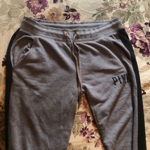 PINK grey joggers